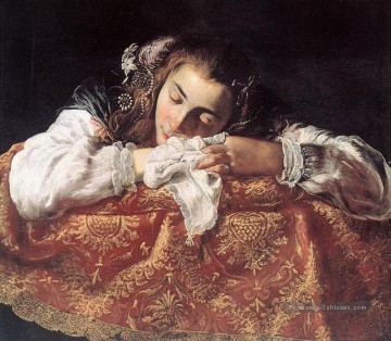  dome Tableaux - Chiffres baroques Sleeping Girl Domenico Fetti